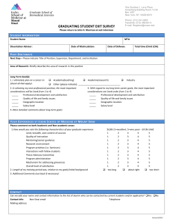 graduating student exit survey