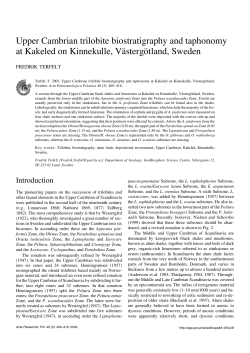 Upper Cambrian trilobite biostratigraphy and taphonomy at Kakeled