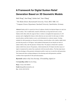 A Framework for Digital Sunken Relief