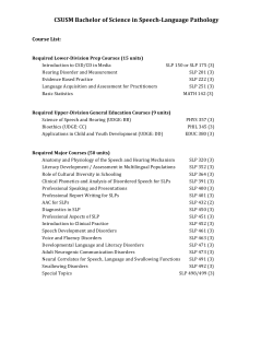 CSUSM Bachelor of Science in Speech