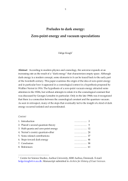 Preludes to dark energy: Zero-point energy and vacuum speculations