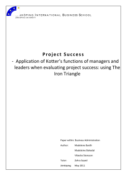 Application of Kotter`s functions of managers and leaders