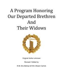 Ceremony Honoring Masonic Widows