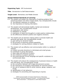 Introduction to Self-Determination
