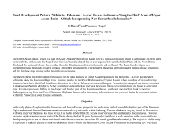 Sand Development Pattern Within the Paleocene
