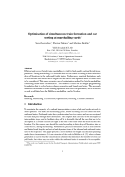 Optimisation of simultaneous train formation and car