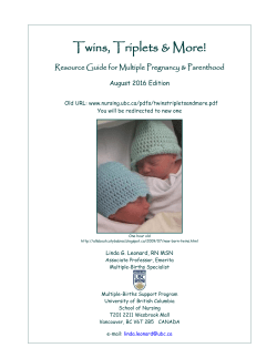 EXPECTANT AND NEW PARENTS OF MULTIPLES: