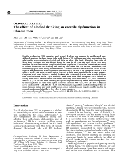 The effect of alcohol drinking on erectile dysfunction in