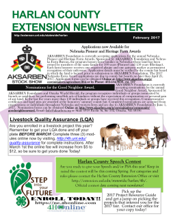 harlan county extension newsletter