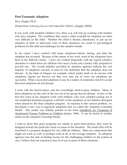 Post-Traumatic Adoption