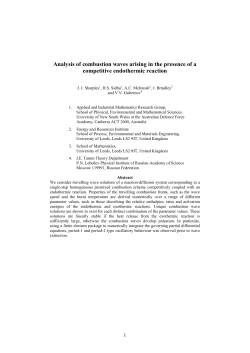 Analysis of combustion waves arising in the presence of a