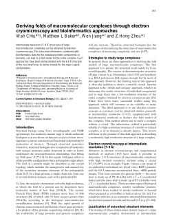 Deriving folds of macromolecular complexes