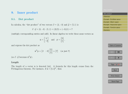 9. Inner product