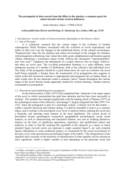 The protagonist in three novels from the fifties to the