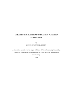 children`s perceptions of death: a piagetian