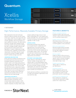 Xcellis Workflow Storage