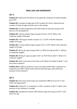 ideal gas law worksheet set 1: set 2