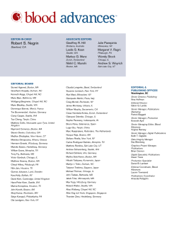 Editorial Board - Blood Advances