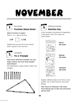 Fraction Show-Down Try a Triangle Election Day