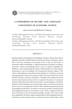 a comparison of islamic and capitalist conception of