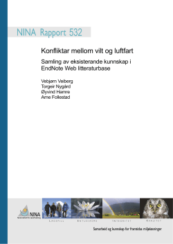 Konfliktar mellom vilt og luftfart - Norsk institutt for naturforskning