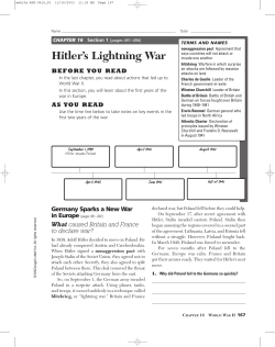 Hitler`s Lightning War