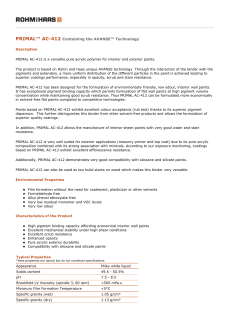 PRIMAL&trade; AC-412 -- Technical Data Sheet