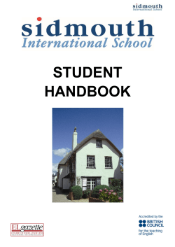 student handbook - Sidmouth International School
