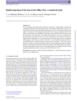 Radial migration of the Sun in the Milky Way: a