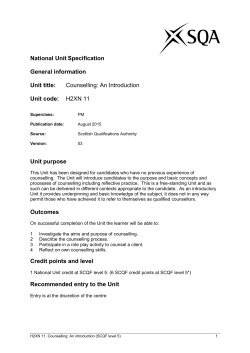 national unit specification: general information