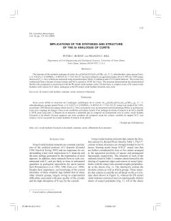 IMPLICATIONS OF THE SYNTHESIS AND STRUCTURE OF THE Sr