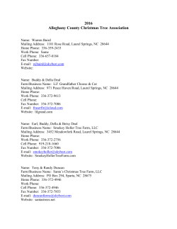 Members List - Alleghany Christmas Tree Association