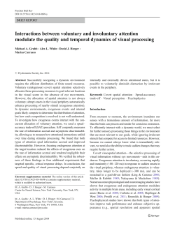 Interactions between voluntary and involuntary attention modulate