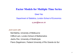 Factor Models for Multiple Time Series