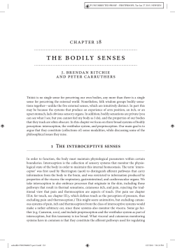The bodily senses