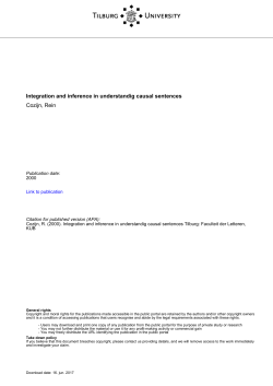 Tilburg University Integration and inference in