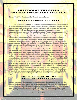 Phantom of the Opera Concept/vocabulary Analysis