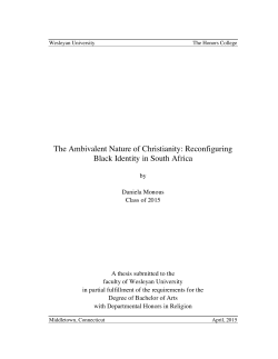 The Ambivalent Nature of Christianity: Reconfiguring