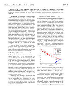 a model for trace element partitioning in metallic systems containing