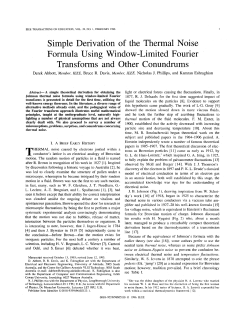 Simple Derivation of the Thermal Noise Formula Using