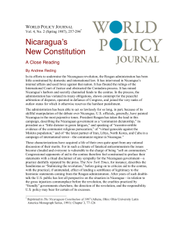 Nicaragua`s New Constitution