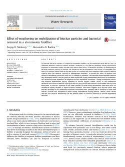 Effect of weathering on mobilization of biochar