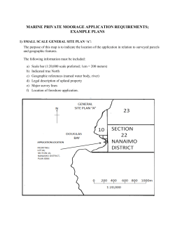 MARINE PRIVATE MOORAGE APPLICATION REQUIREMENTS