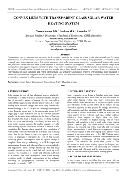 convex lens with transparent glass solar water heating system