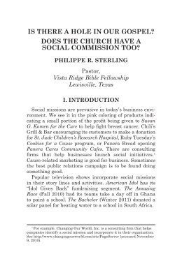is there a hole in our gospel? does the church have a social