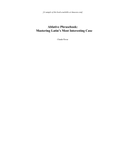 Ablative Phrasebook: Mastering Latin`s Most Interesting Case