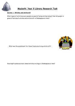 Macbeth: Year 9 Library Research Task