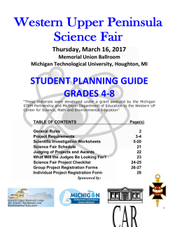 Student Planning Guide - Western Upper Peninsula Center for