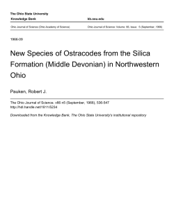 New Species of Ostracodes from the Silica Formation (Middle