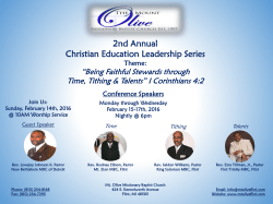 2nd Annual Christian Education Leadership Series